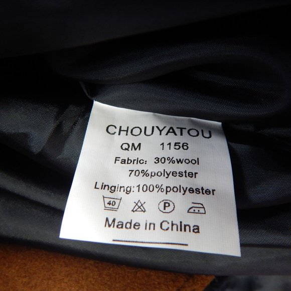 Mens Mandarin Collar Coat Winter Single Breasted P - Picture 10 of 13